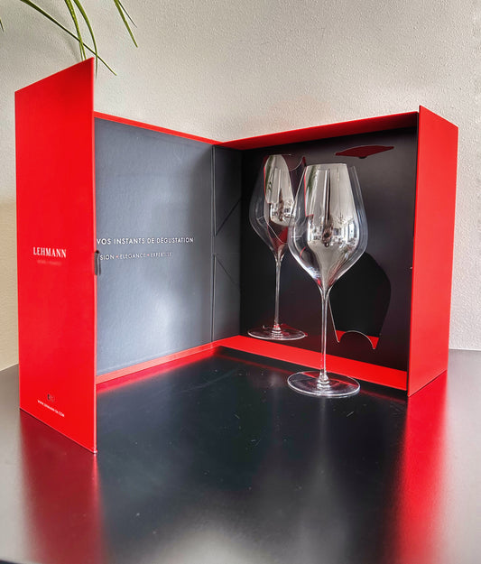 Presentförpackning No4 SIGNATURE A. LALLEMENT exklusiv champagneglas insida